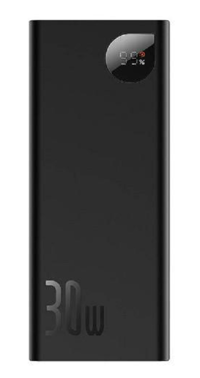 Батарея портативна Baseus Adaman Metal Digital Display PPAD030001 20000 mAh 30W Black - фото 1