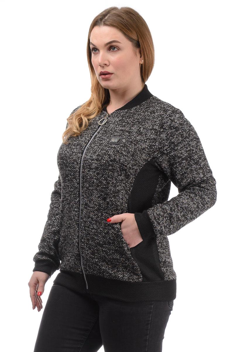 ᐉ Женский бомбер Barbara трикотажный р. 52 Серый (52041071) • Купить в ...