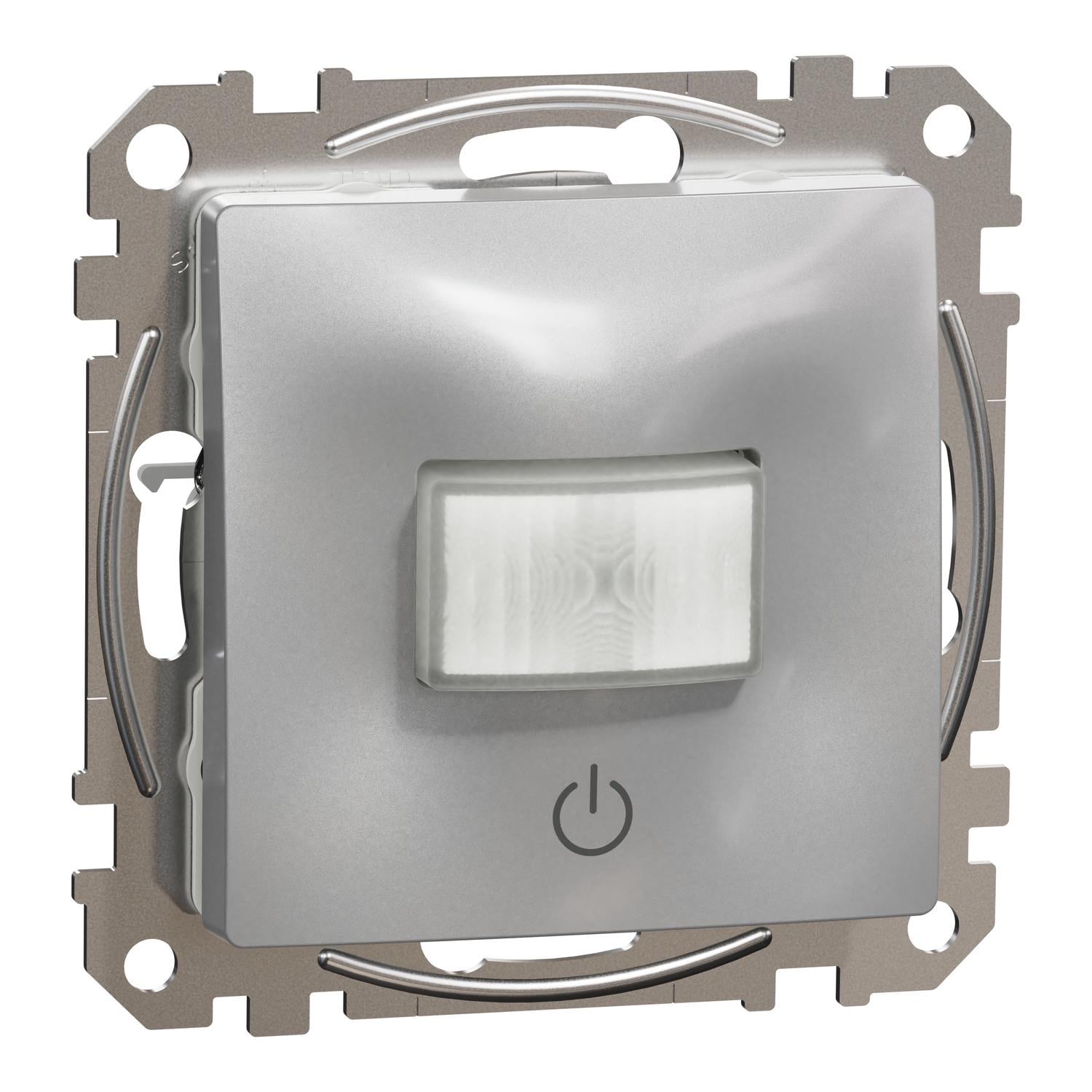 Датчик руху з вимикачем Schneider Electric Sedna Design&Element 10A ABS-UV Алюміній (SDD113504)