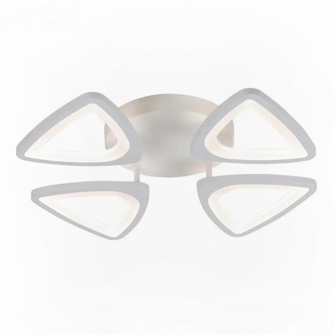 Люстра светодиодная Valeso 80W с пультом с треугольными плафонами 3000-6500K Белый (G 2711/4 WT) - фото 2