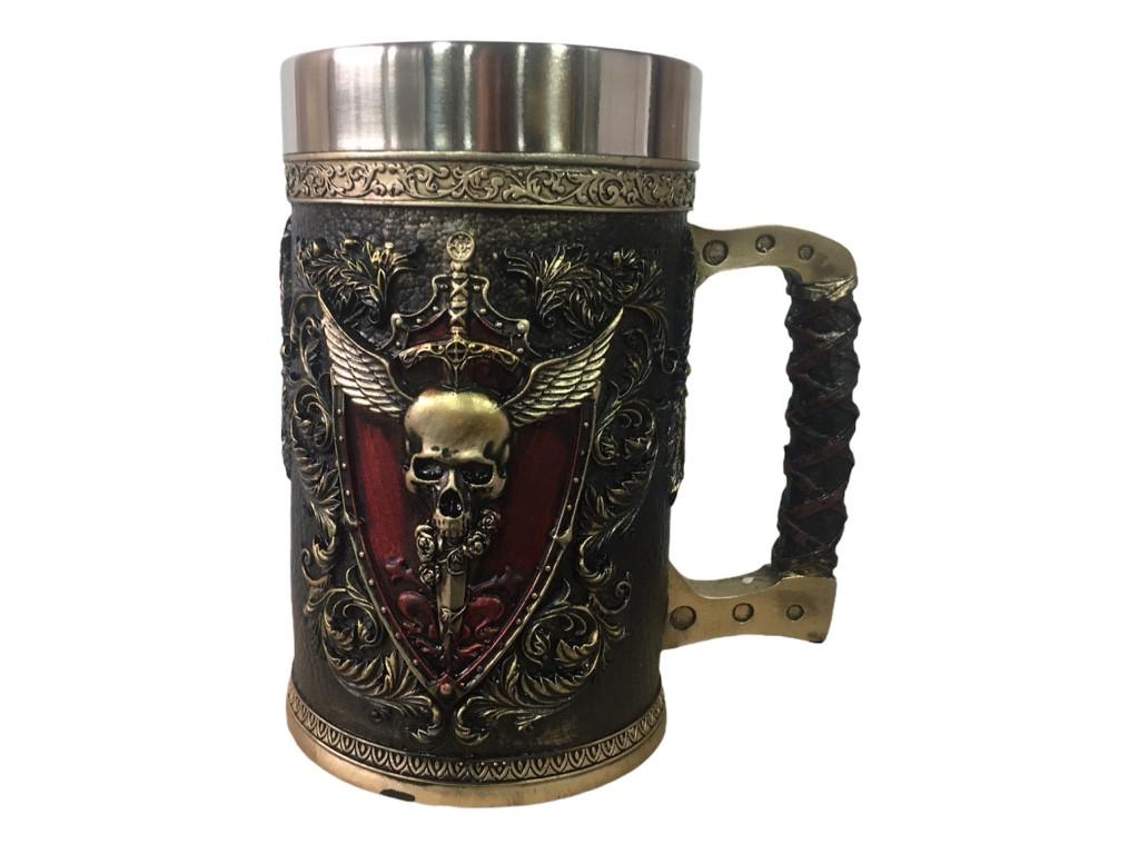 Кружка Skull Mug с Гербом Крылатого Черепа 3D (1380270695)