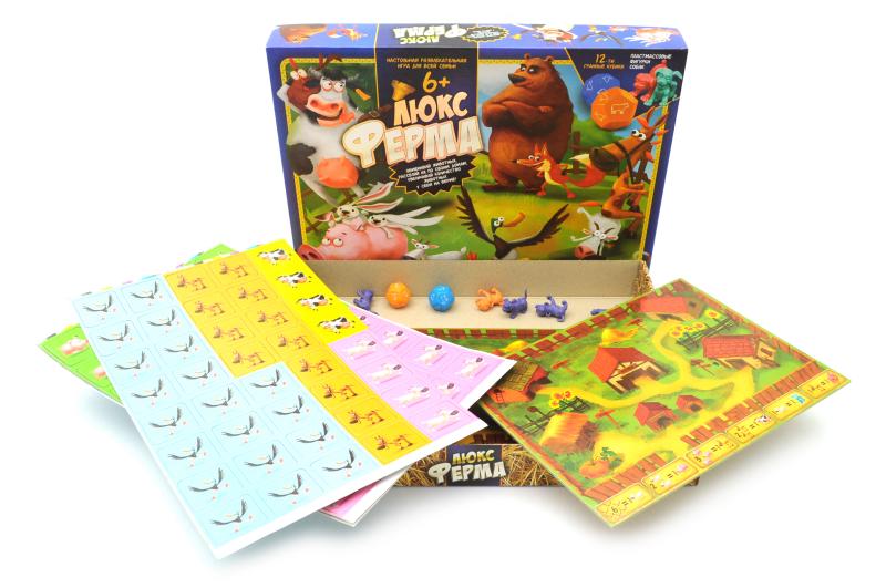 Игра настольная Danko Toys Ферма Люкс 46x38x29 см Разноцветный (G-FL-UA-01-01)