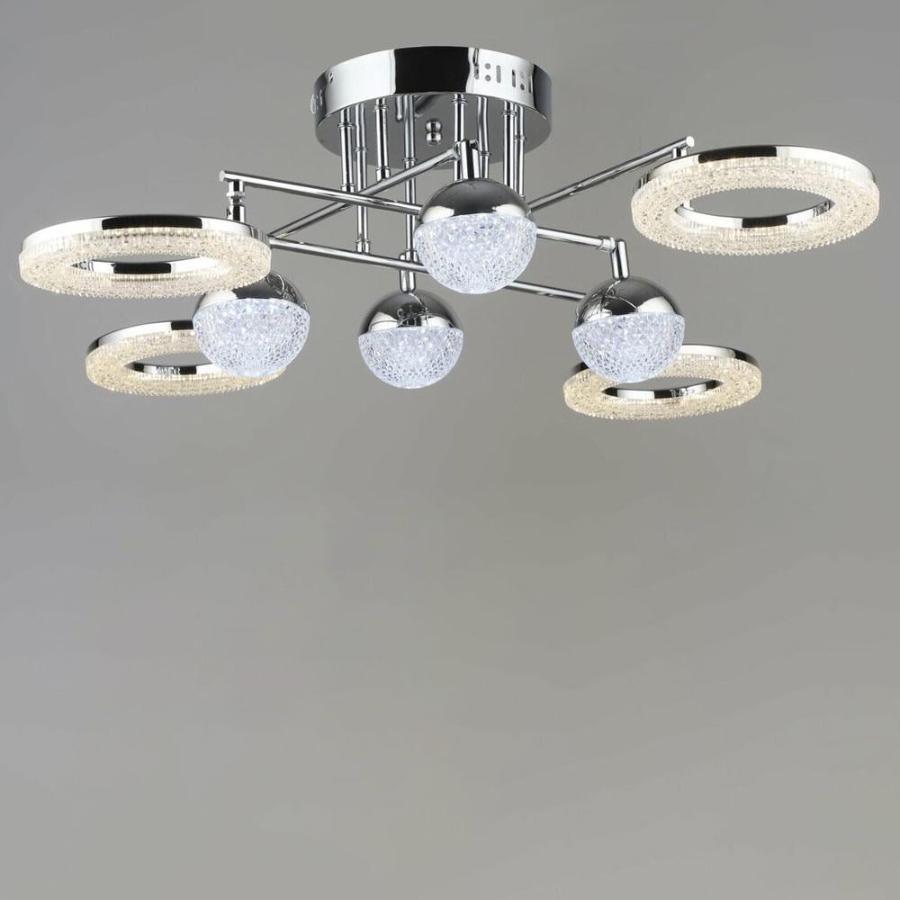 Люстра потолочная светодиодная Lighthouse SRS-19793/4+4 CH Хром