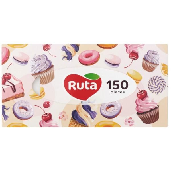 Салфетки косметические Ruta Women Brick 2 слоя 150 шт.