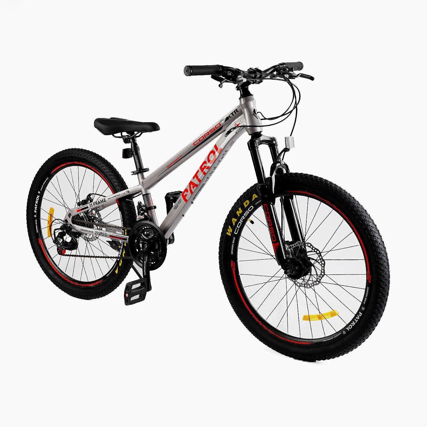 Велосипед горный подростковый Corso Patrol 24" Серый - фото 2