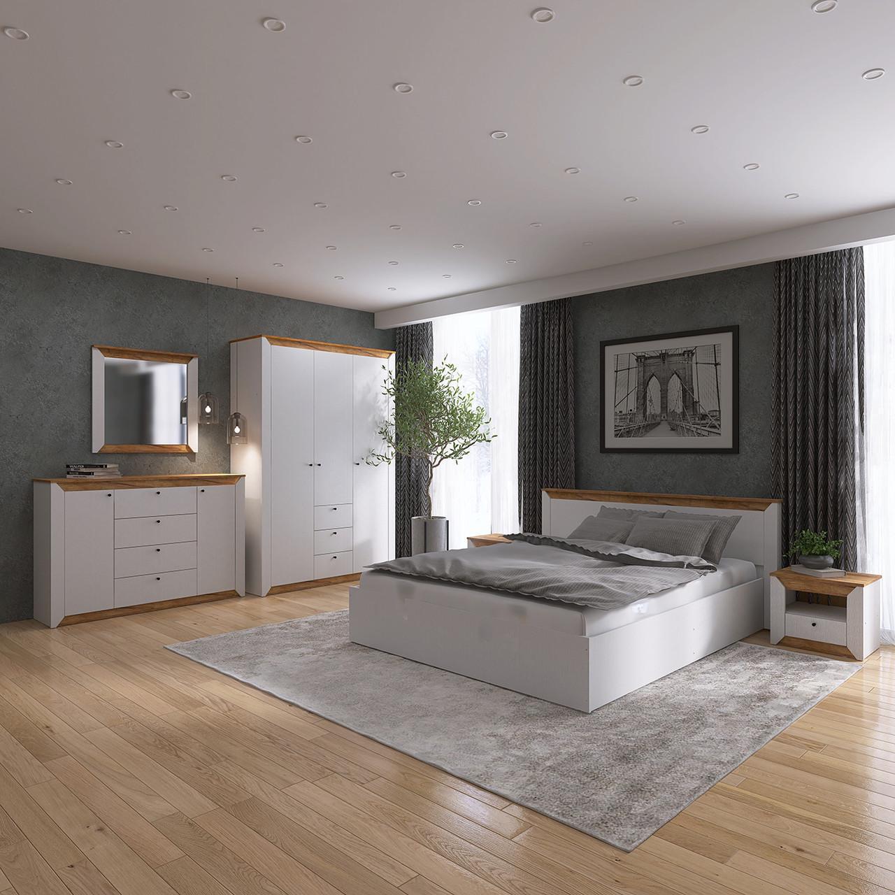 Спальня Эверест Нордик-2 Дуб крафт золотой/Графитовый (ЕВ20820.01)