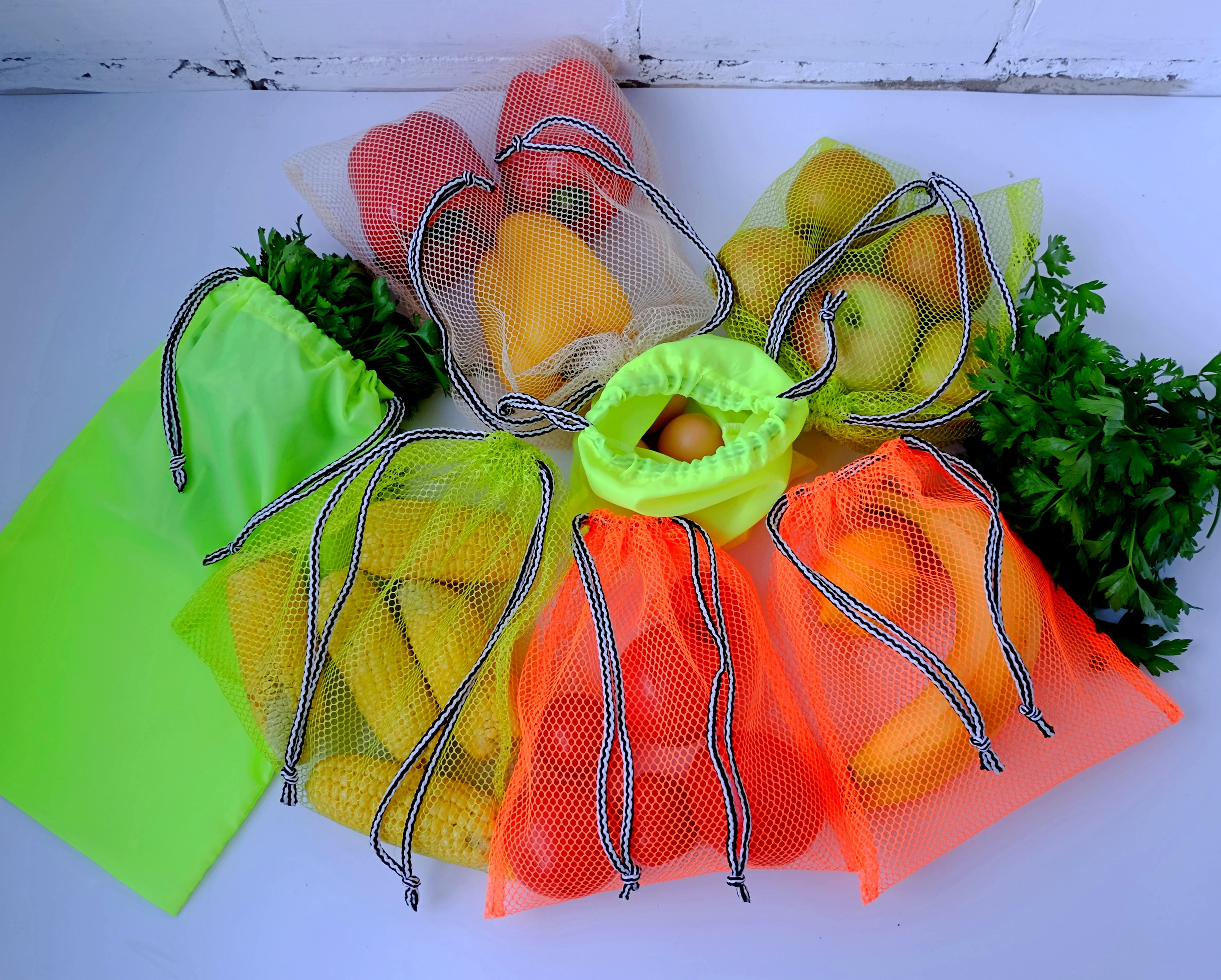 Набір мішечків для продуктів з міцної сітки Strong 7 шт. (29067479)