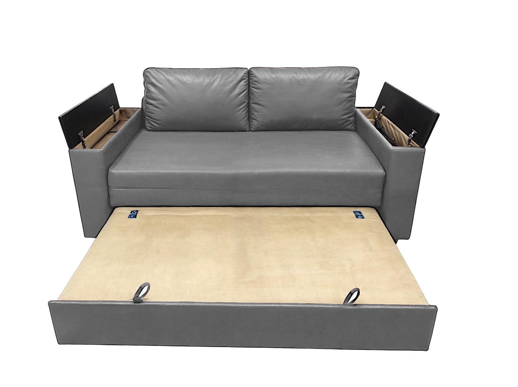 Диван-трансформер Tobi Sho Kubus-120 мягкий для гостиной велюр 1600х800х1000 мм Светло-серый - фото 5