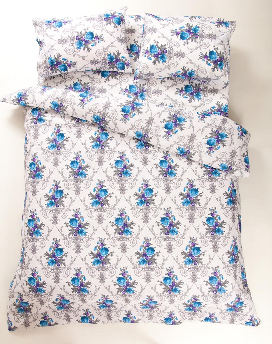 Комплект постельного белья Lotus Ranforce Loise V1 евро Синий (200003079) Комплект постельного белья Lotus Ranforce Loise V1 евро Синий (200003079)