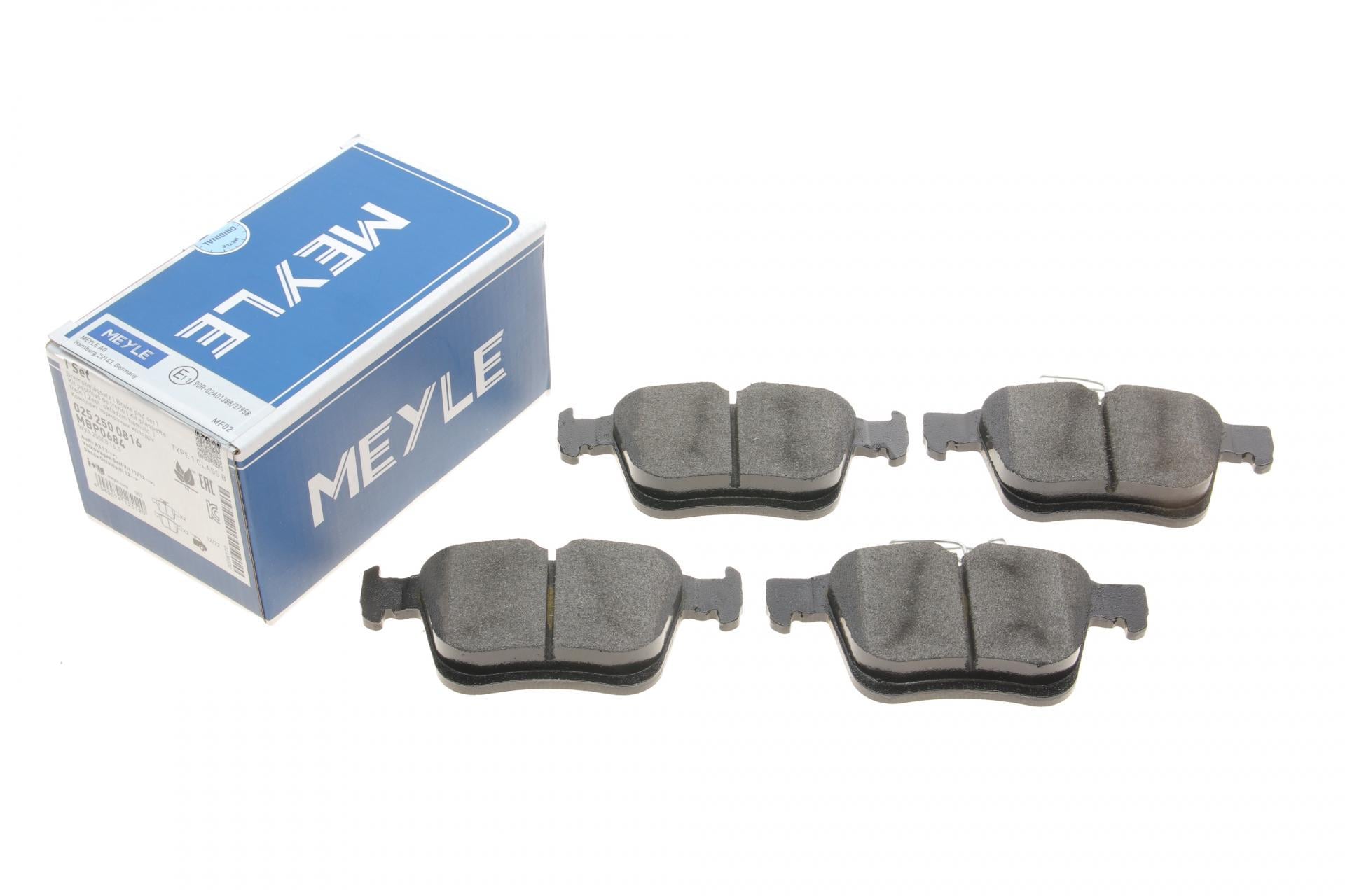 Колодки тормозные задние Meyle Audi A3/VW Golf 12-/Touran/Passat B8 14-/Skoda Karoq 17-/Octavia 20- (025 250 0816)
