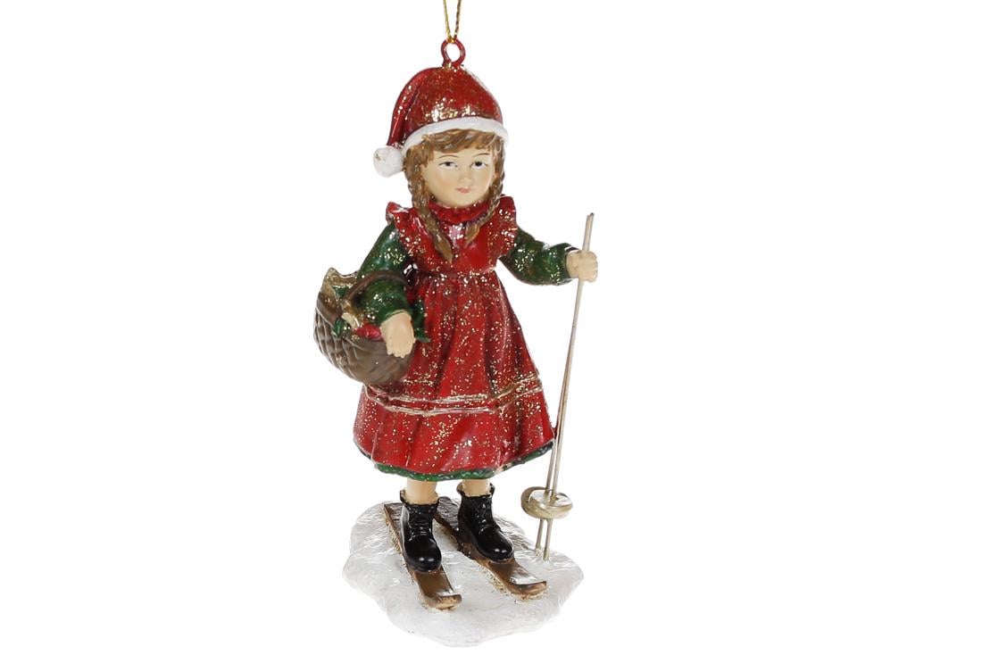 Подвеска декоративная BonaDi Девочка на лыжах (707-838)