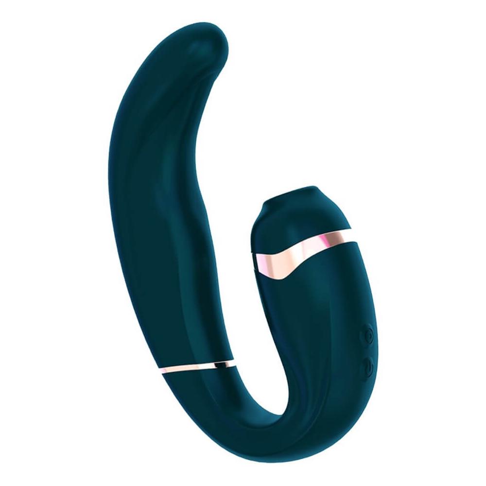 Пульсатор с вакуумной стимуляцией клитора Adrien Lastic My G Suction Climax Deep Patting 17,4 см Бирюзовый (41693)