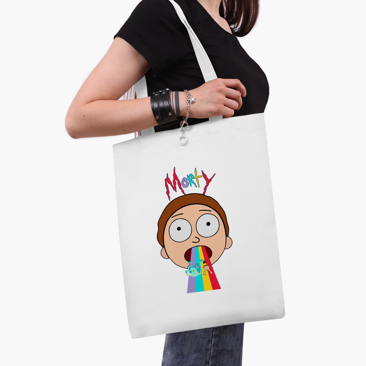 Эко сумка шоппер Rick and Morty 41x35 см Белый (9227-2946-WT1)