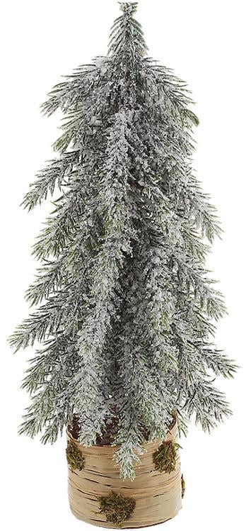 Елка декоративная Заснеженная на декоративном пеньке 10х10х27 см Елка декоративная Заснеженная на декоративном пеньке 10х10х27 см