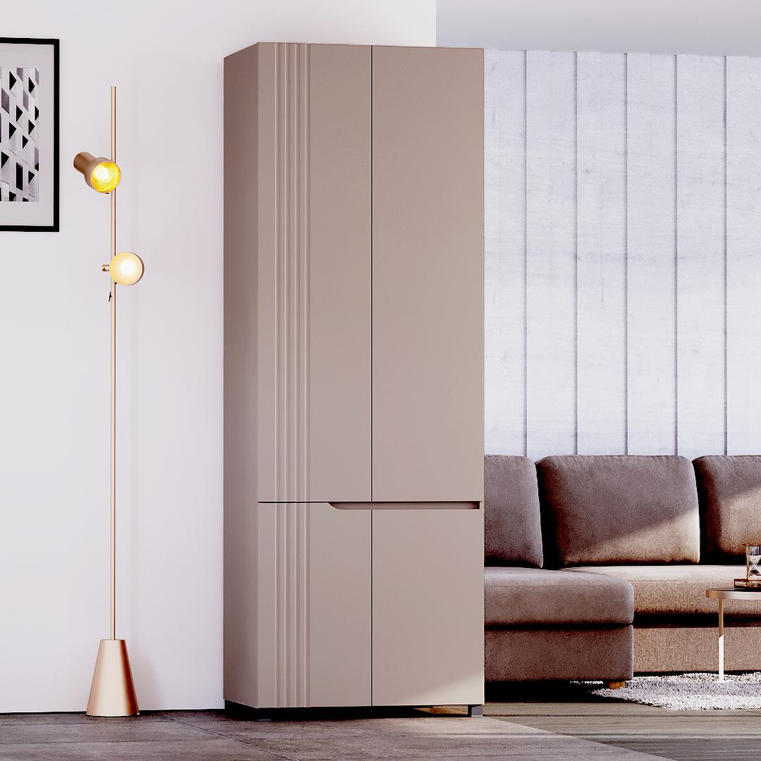 Шкаф для одежды Портленд К-824-L 80х230х52 см МДФ Кашемир (01458)