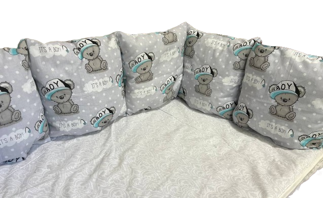 Бортики в кроватку Мишки It's a boy 12 подушек (1567) - фото 8 Бортики в кроватку Мишки It's a boy 12 подушек (1567) - фото 8