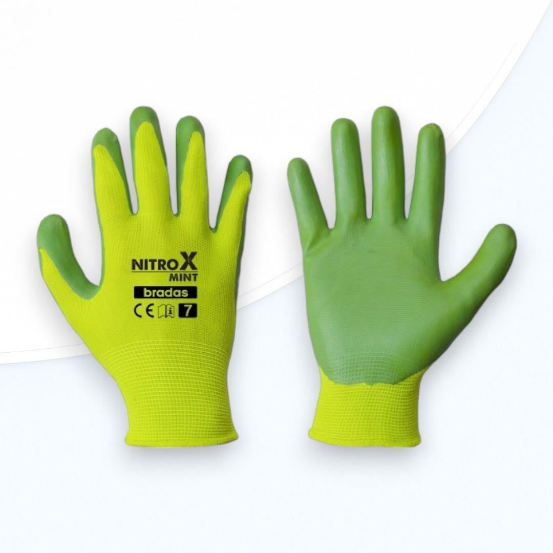 Рукавички захисні Bradas NITROX нітрил р. 8 Mint (2342368248)