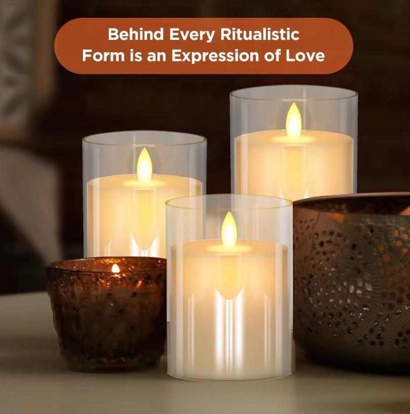 Набор 3 светодиодные электронные свечи LED 3 штуки в комплекте на батарейках с тёплым белым светом 2026 MA765 - фото 5 Набор 3 светодиодные электронные свечи LED 3 штуки в комплекте на батарейках с тёплым белым светом 2026 MA765 - фото 5