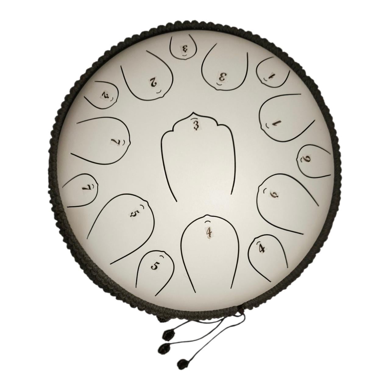 Глюкофон THL tongue drum 15 нот 33 см Белый (36256140)