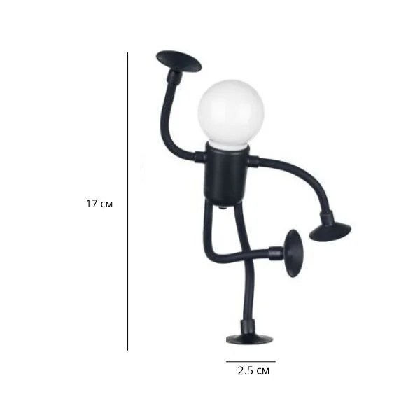 Нічник світлодіодний на батарейках у формі гнучкого чоловічка (C01328) - фото 8