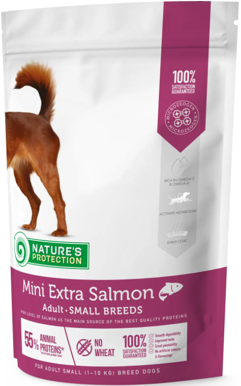 Корм сухой Mini Extra Salmon Small Breeds для взрослых собак малых пород с лососем 500 г (NPS45736)