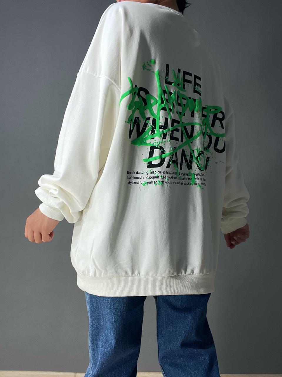 Світшот жіночий LSK 5258 довгий OS Білий (1830) - фото 4