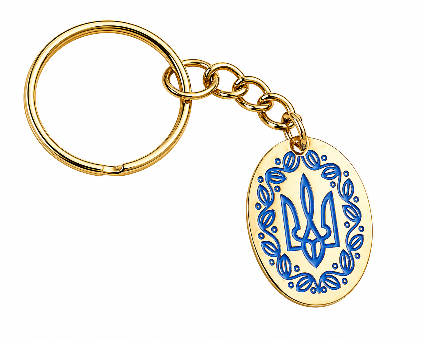 Брелок Герб України з віночком (1628925901)