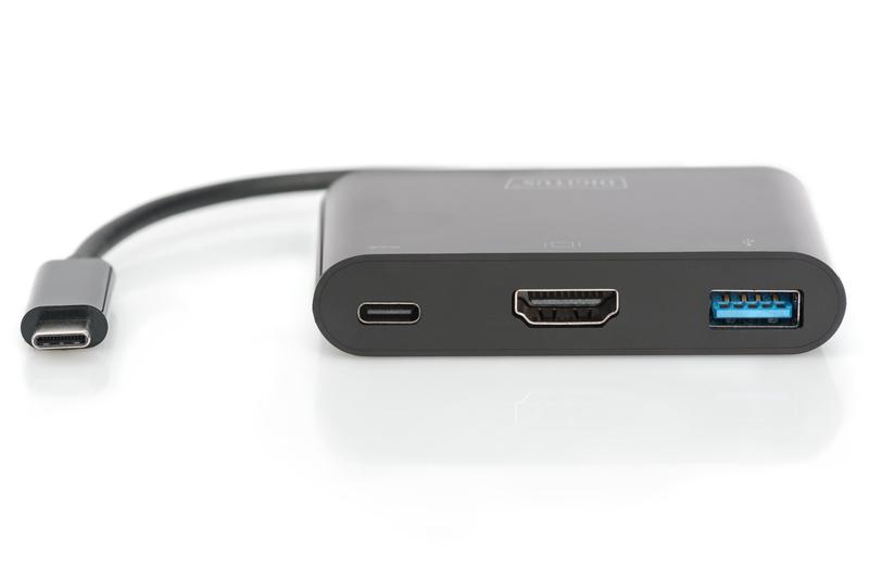 Адаптер Digitus USB-C-HDMA 2xUSB Черный (ERC-DA-70855) - фото 5