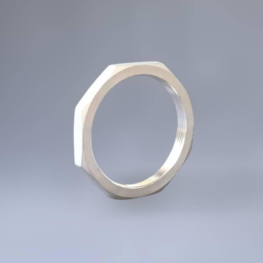 Контргайка нержавеющая резьбовая Ду80 3" восьмигранная н/ж сталь AISI304 DIN 431 BSPP Class 150 - фото 7