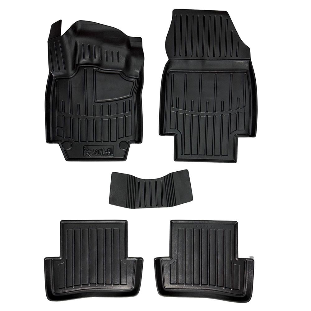 Коврики в салон SOVA-PL для Renault Captur 2013-2019 резиновые 4 шт. Черный (28800686)