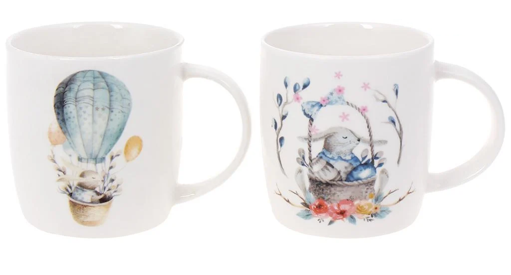 Кружка фарфоровая Зайка 350 мл 2 шт. (BDI-380-434)