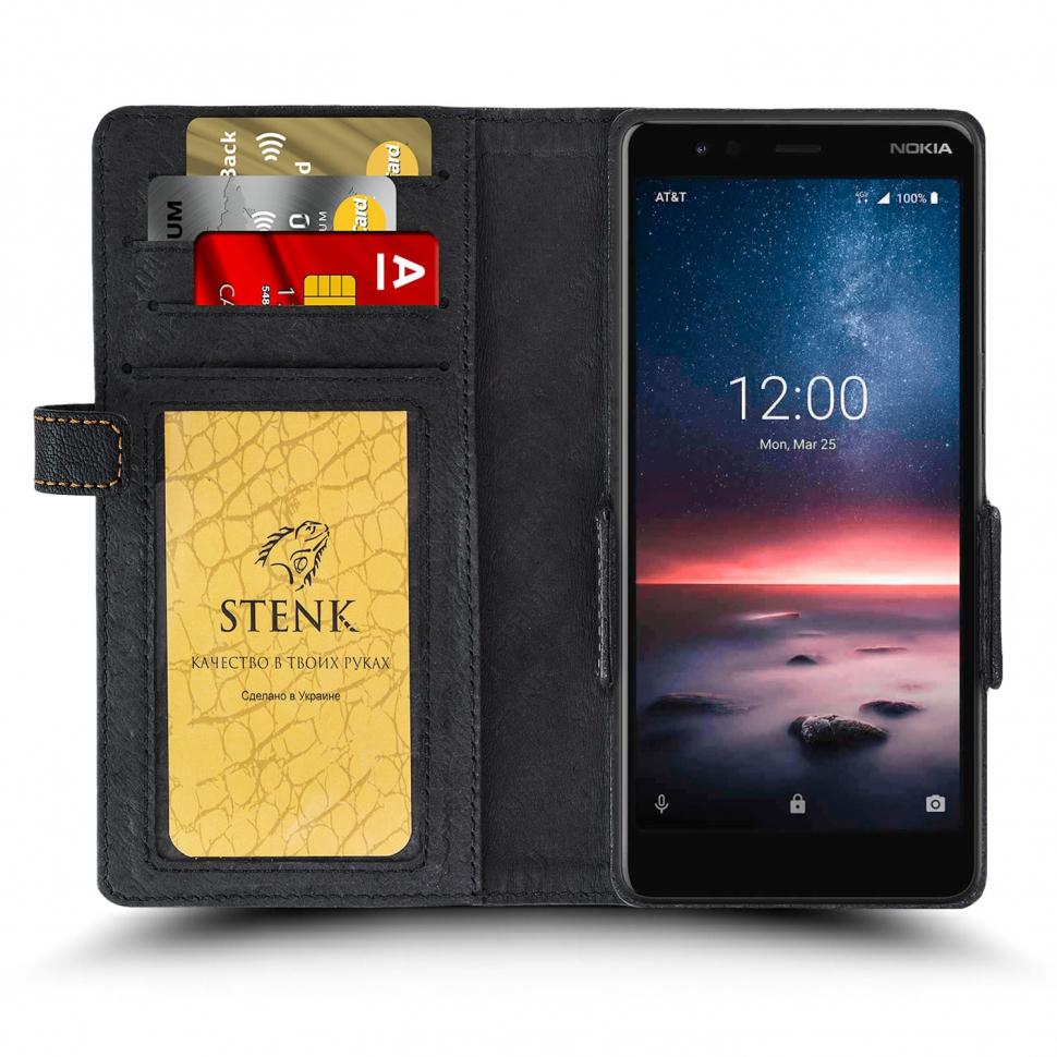 Чехол книжка Stenk Wallet для Nokia 3.1 A Черный (67270)