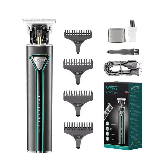 Триммер для стрижки беспроводной VGR V-009 с насадками Черный (1535995577)