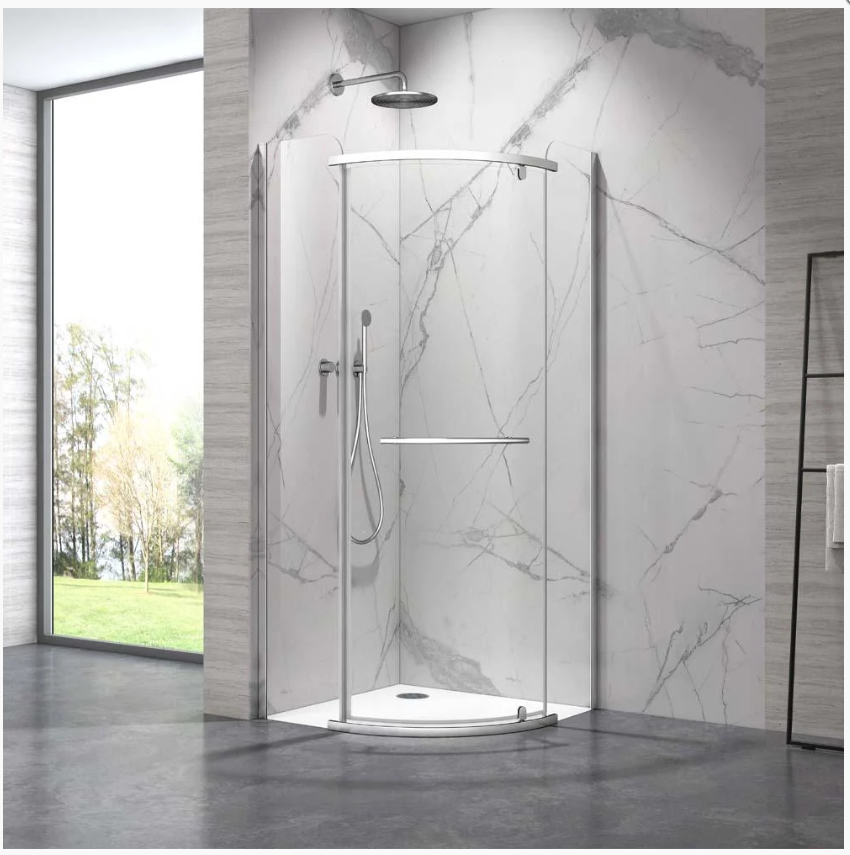 Душевая кабина Armaform Puenta полукруглая открывающая хромированный профиль стекло прозрачное 6 мм без поддона 90x90x200 см (110-06609)