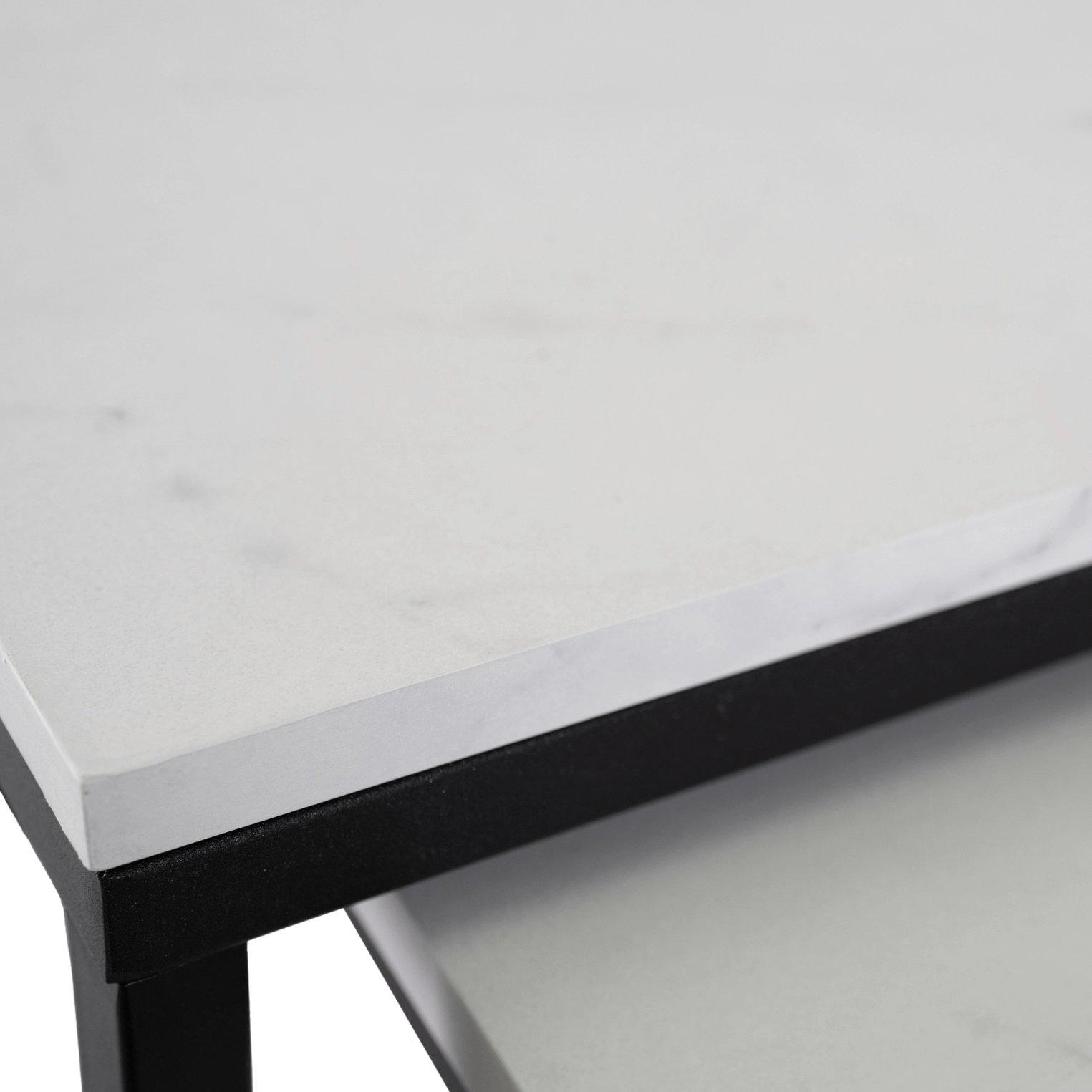 Комплект журнальных столов Mebel Elite ORI Marmur 2 шт. Белый (ME.ORI/BM/CZ/L) - фото 5 Комплект журнальных столов Mebel Elite ORI Marmur 2 шт. Белый (ME.ORI/BM/CZ/L) - фото 5