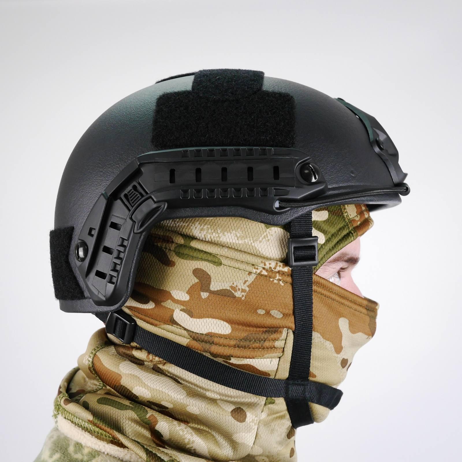 Шолом балістичний FAST Helmet 1 клас захисту ДСТУ рівня NIJ IIIA Black - фото 2