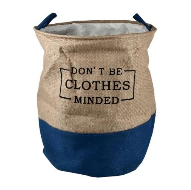 Корзина для хранения белья Clothes складная 40x50 см Коричневый/Синий (R32359)