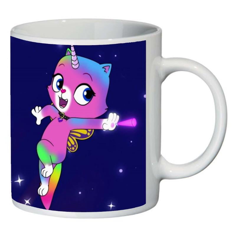 Кружка з принтом SuperCup Райдужно бабочково єдинорожна кішка (SC-Rainbow Butterfly Unicorn Kitty-0019)