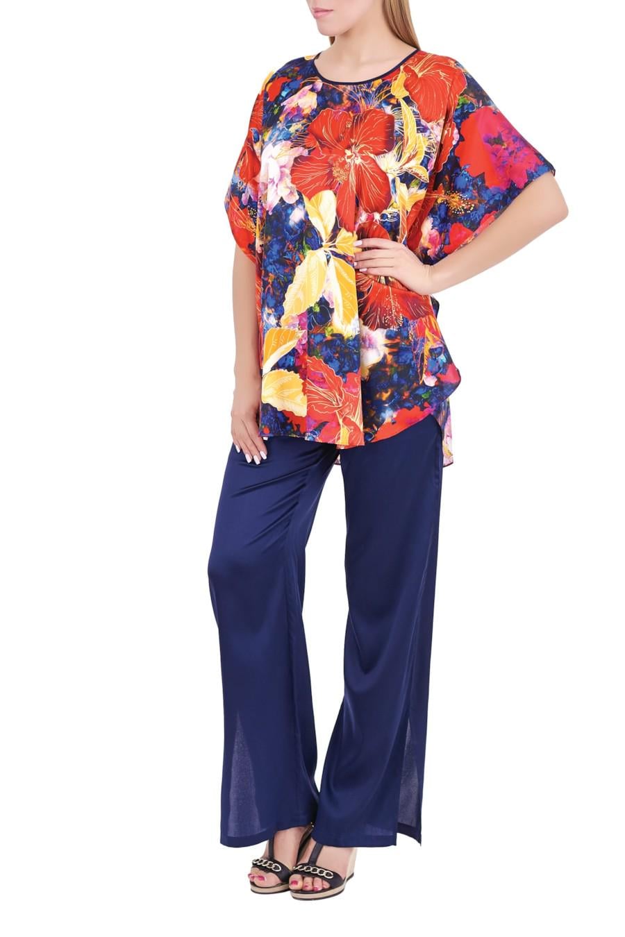 Комплект Marc&Andre туника/брюки р. 46/L Красно-синий (75092)