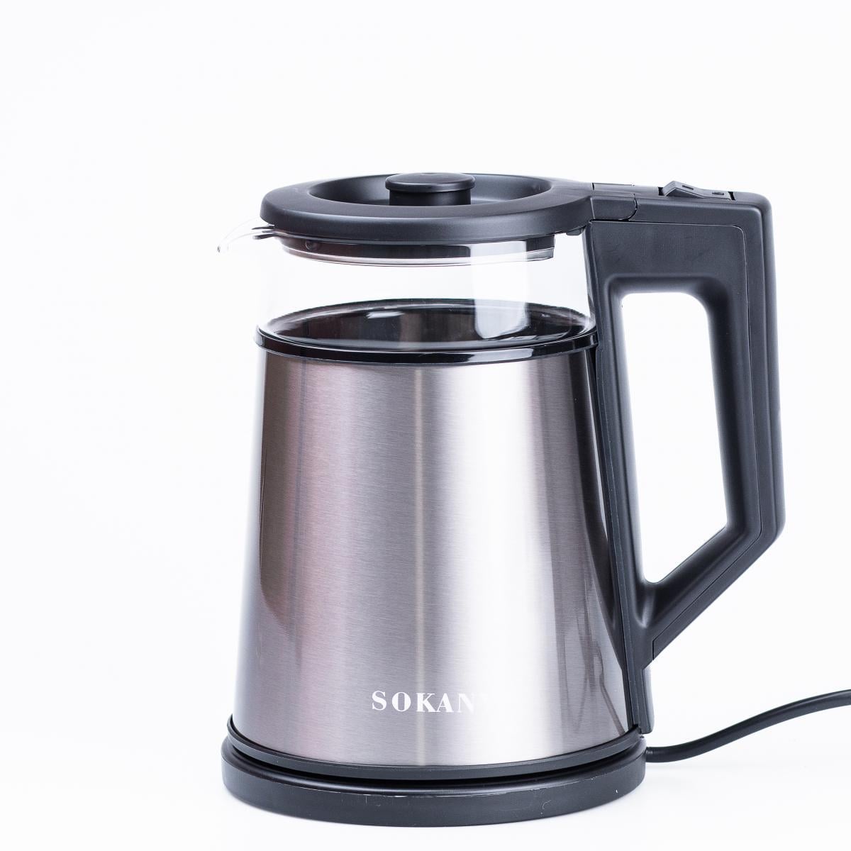 Электрочайник Sokany SK-SH-1076 дисковый 1,7 л Хром (SKSH1076GOLD)