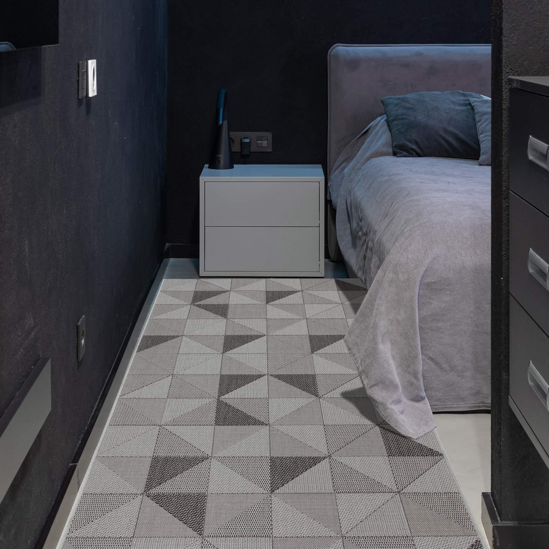 Ковер безворсовый на резиновой основе DAKARIA Karat Flex Run 1954/08 2,00x2,00 м Серый (00-00014463) - фото 5 Ковер безворсовый на резиновой основе DAKARIA Karat Flex Run 1954/08 2,00x2,00 м Серый (00-00014463) - фото 5