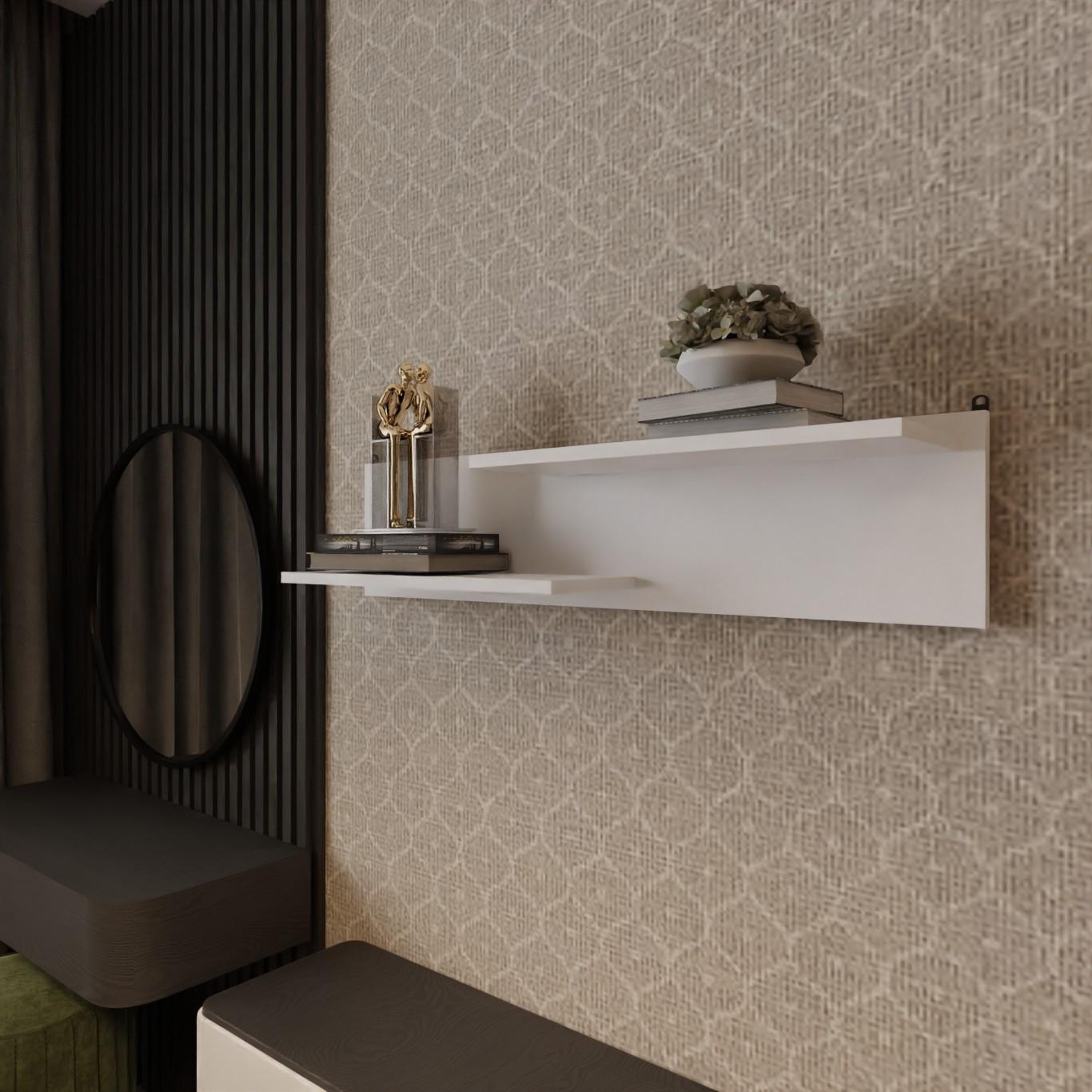 Полка настенная Париж 1100х250х216 мм Белый - фото 2 Полка настенная Париж 1100х250х216 мм Белый - фото 2