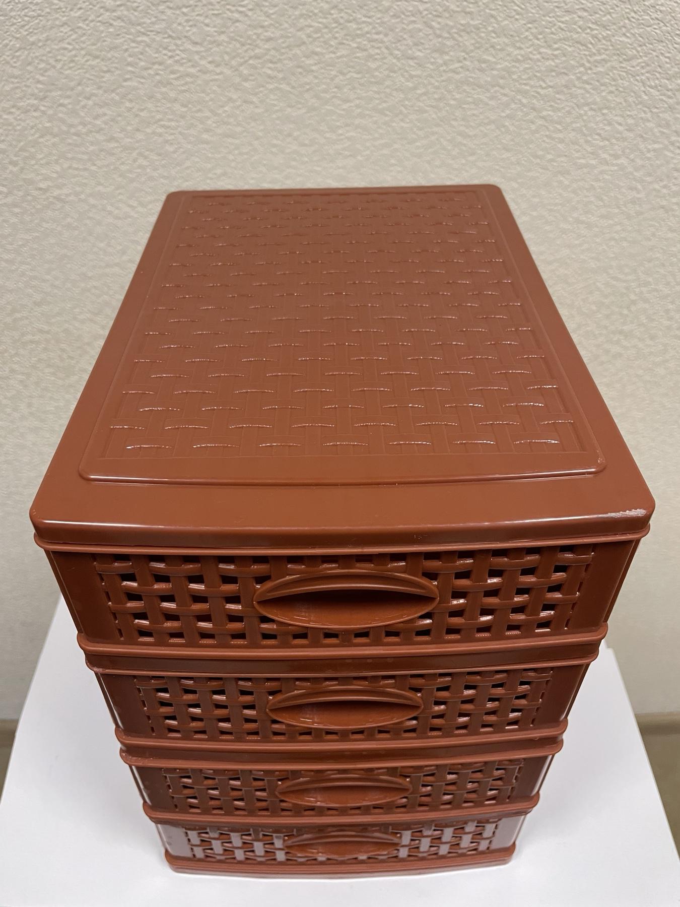 Комод мини ластиковый Консенсус ROTANGE 4 ящик 27х19х26,5 см Коричневый (28790325) - фото 4 Комод мини ластиковый Консенсус ROTANGE 4 ящик 27х19х26,5 см Коричневый (28790325) - фото 4