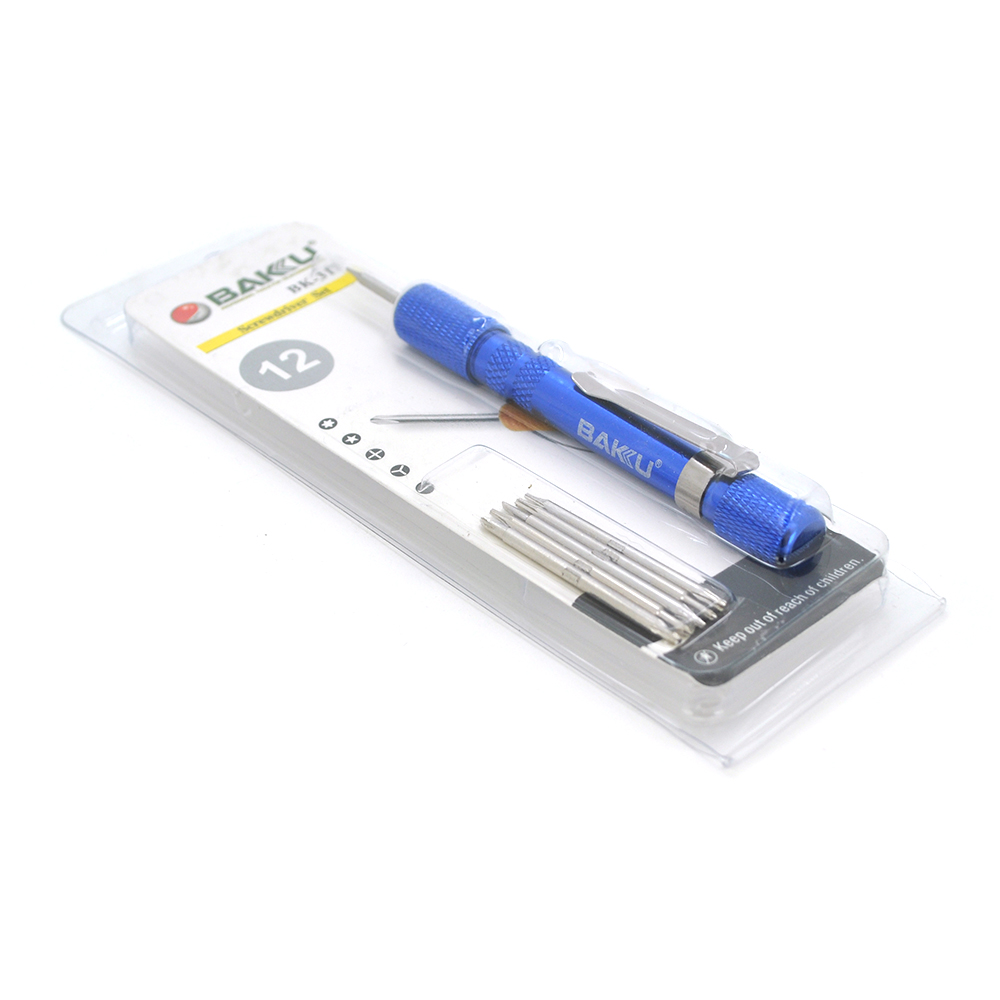 Набір викруток універсальний BAKKU BK-312 сталь 12 насадок (YUT_V2900)