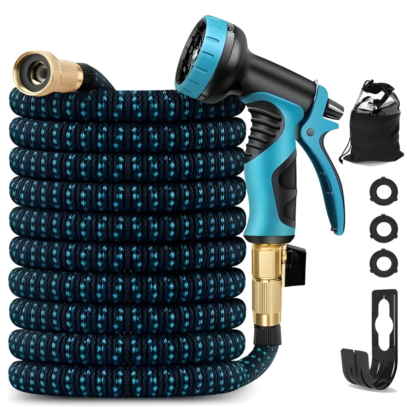 Шланг садовый для полива рабочая длина до 22,5 м с распылителем и мешком для хранения (33344543)
