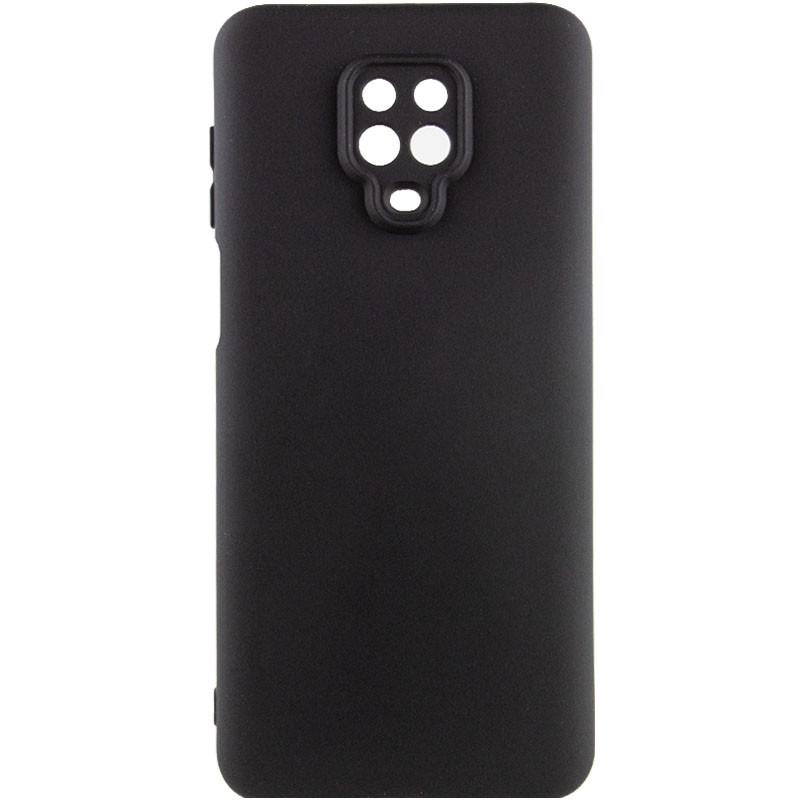 Противоударный чехол TPU GETMAN Liquid Silk Full Camera для Xiaomi Redmi Note 9s / Note 9 Pro / Note 9 Pro Max Черный / Black