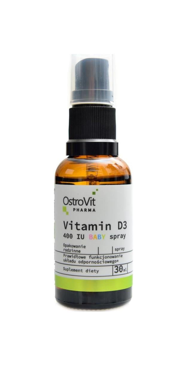 Вітамін D3 Ostrovit Pharma Vitamin D3 400 IU Baby spray 30 ml