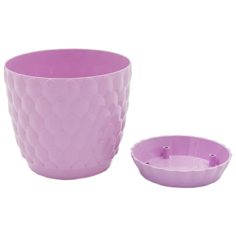 Горшок для цветов Poliwork Pinecone 5,6 л 4 шт. Фиолетовый - фото 5