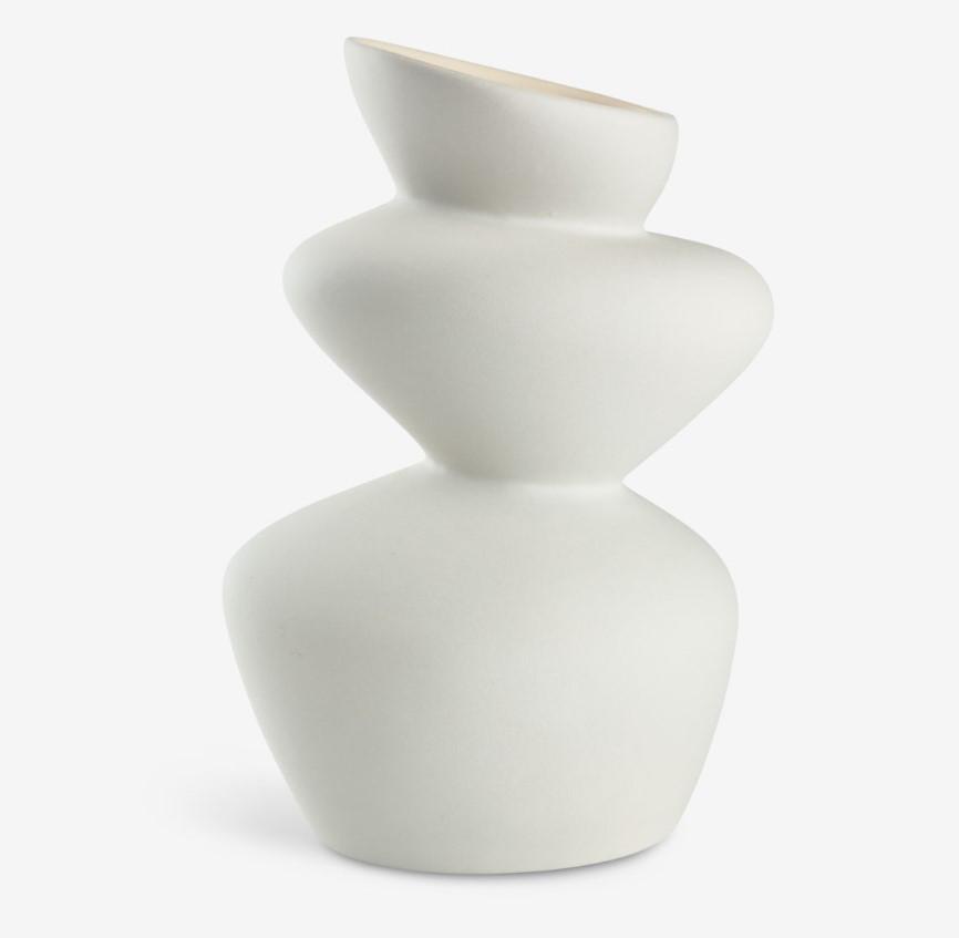 Ваза керамическая 11x16x25 см Светло-серый