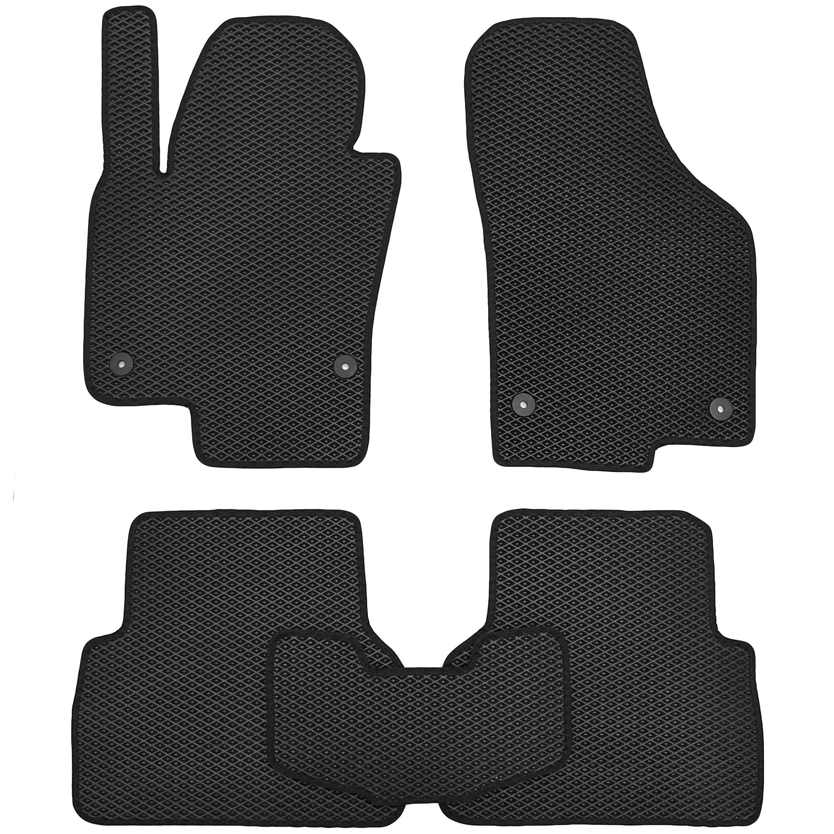 Коврики в салон для Volkswagen Tiguan '07-16 EVA-полимерные Черный (150677)